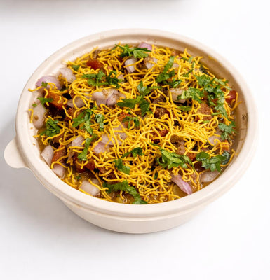 Baked Samosa Ragda Chaat